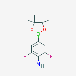 Structure of 2,6-DIFLUORO-4-(4,4,5,5-TETRAMETHYL-1,3,2-DIOXABOROLAN-2-YL)ANILINE
