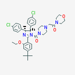 2-[4-[[(4S,5R)-4,5-双(4-氯苯基)-2-[4-(1,1-二甲基乙基)-2-乙氧基苯基]-4,5-二氢-4,5-二甲基-1H-咪唑-1-基]羰基]-1-哌嗪基]-1-(4-吗啉基)乙酮结构式