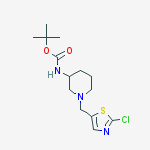 Chemical structure of [1-(2-CHLORO-THIAZOL-5-YLMETHYL)-PIPERIDIN-3-YL]-CARBAMIC ACID TERT-BUTYL ESTER