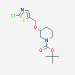 3-(2-CHLORO-THIAZOL-5-YLMETHOXY)-PIPERIDINE-1-CARBOXYLIC ACID TERT-BUTYL ESTER结构式