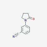 3-(2-Oxopyrrolidin-1-yl)benzonitrile结构式