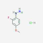 Structure of (2-fluoro-4-methoxy-phenyl)hydrazine hydrochloride