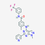 Structure of 4-Methyl-3-[[1-methyl-6-(3-pyridinyl)-1H-pyrazolo[3,4-d]pyrimidin-4-yl]amino]-N-[3-(trifluoromethyl)phenyl]benzamide