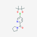 Structure of pyrrolidin-1-yl-[5-(4,4,5,5-tetramethyl-1,3,2-dioxaborolan-2-yl)pyridin-2-yl]methanone