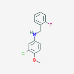 3-CHLORO-N-(2-FLUOROBENZYL)-4-METHOXYANILINE, 97%结构式