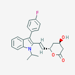 Structure of (4r,6s)-6-[(e)-2-[3-(4-fluorophenyl)-1-propan-2-ylindol-2-yl]ethenyl]-4-hydroxyoxan-2-one