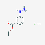 Structure of 3-HYDRAZINO-BENZOIC ACID ETHYL ESTER HCL