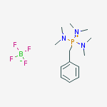 Structure of Benzyltris(dimethylaminato)phosphorus(1+) tetrafluoroborate(1-)