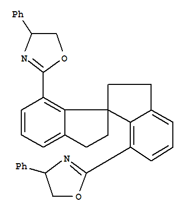 Structure of Oxazole,2,2'-[(1S)-2,2',3,3'-tetrahydro-1,1'-spirobi[1H-indene]-7,7'-diyl]bis[4,5-dihydro-4-phenyl-,(4S,4'S)-