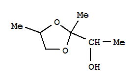 Structure of alpha-2,4-trimethyl-1,3-dioxolane-2-methanol