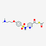 Structure of S-[2-[6-[[[4-[3-(Dimethylamino)propoxy]phenyl]sulfonyl]amino]-3-pyridinyl]-2-oxoethyl]ethanethioc acid ester