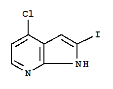 Structure of 1H-Pyrrolo[2,3-b]pyridine, 4-chloro-2-iodo-