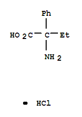 Structure of 2-amino-2-phenylbutyric acid hydrochloride