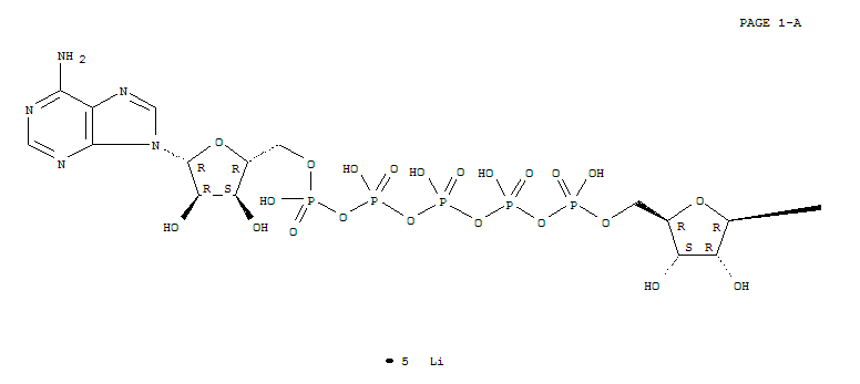 Structure of DIADENOSINE PENTAPHOSPHATE PENTALITHIUM SALT