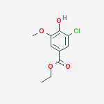 Structure of ethyl 3-chloro-4-hydroxy-5-methoxybenzoate