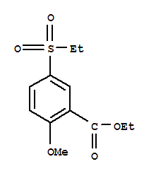 Structure of ethyl 5-(ethylsulphonyl)-o-anisate