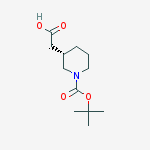 Structure of (S)-2-(1-(TERT-BUTOXYCARBONYL)PIPERIDIN-3-YL)ACETIC ACID