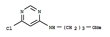 4-氯-6-(3-甲氧基丙基氨基)嘧啶结构式