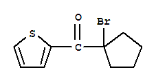 Structure of (1-bromocyclopentyl)-2-thienyl ketone