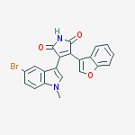 3-(5-BROMO-1-METHYL-1H-INDOL-3-YL)-4-(BENZOFURAN-3-YL)PYRROLE-2,5-DIONE结构式