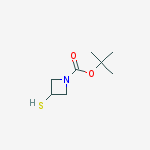 1-Azetidinecarboxylic acid, 3-mercapto-, 1,1-dimethylethyl ester结构式
