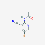 Structure of N-(5-bromo-3-cyanopyridin-2-yl)acetamide