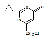 Structure of 4(3H)-Pyrimidinone,6-(chloromethyl)-2-cyclopropyl-