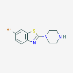 6-bromo-2-piperazin-1-yl-benzothiazole结构式