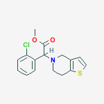 Structure of methyl 2-(2-chlorophenyl)-2-(9-thia-4-azabicyclo[4.3.0]nona-7,10-dien-4-yl)acetate