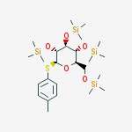 Structure of p-Tolyl  1-thio-2,3,4,6-tetra-O-(trimethylsilyl)-β-D-glucopyranoside