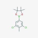 2-(3,5-DICHLORO-4-METHYLPHENYL) 4,4,5,5-TETRAMETHYL-1,3,2-DIOXABOROLANE结构式