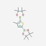 Structure of 2,2'-(3-METHYLTHIOPHENE-2,5-DIYL)BIS(4,4,5,5-TETRAMETHYL-1,3,2-DIOXABOROLANE)