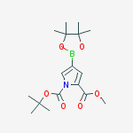 Structure of 1-O-tert-butyl 2-O-methyl 4-(4,4,5,5-tetramethyl-1,3,2-dioxaborolan-2-yl)pyrrole-1,2-dicarboxylate