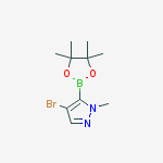4-bromo-1-methyl-5-(4,4,5,5-tetramethyl-1,3,2-dioxaborolan-2-yl)pyrazole结构式