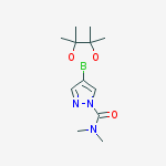 Structure of N,N-DIMETHYL-4-(4,4,5,5-TETRAMETHYL-1,3,2-DIOXABOROLAN-2-YL)-1H-PYRAZOLE-1-CARBOXAMIDE