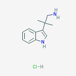 Structure of 2-(1H-INDOL-3-YL)-2-METHYL-PROPYLAMINE HYDROCHLORIDE