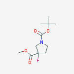 Structure of 1-o-tert-butyl 3-o-methyl 3-fluoropyrrolidine-1,3-dicarboxylate