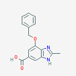 Structure of 4-(benzyloxy)-2-methyl-1H-benzo[d]imidazole-6-carboxylic acid