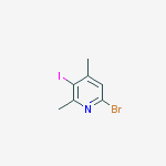 Structure of 2-Bromo-4,6-dimethyl-5-iodopyridine