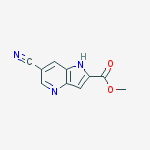 Structure of METHYL 6-CYANO-1H-PYRROLO-[3,2-B]PYRIDINE-2-CARBOXYLATE