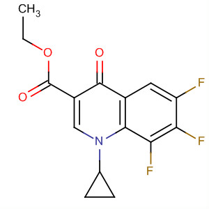 Structure of 3-Quinolinecarboxylic acid,1-cyclopropyl-6,7,8-trifluoro-1,4-dihydro-4-oxo-, ethyl ester