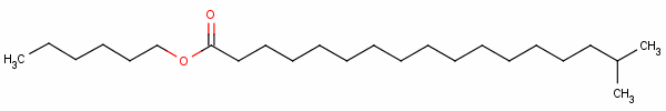 Structure of hexyl isooctadecanoate