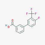 Structure of 3-[4-fluoro-3-(trifluoromethyl)phenyl]benzoic acid