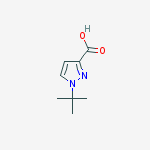 1-TERT-BUTYL-1H-PYRAZOLE-3-CARBOXYLIC ACID结构式