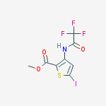 Structure of Methyl 5-iodo-3-(2,2,2-trifluoroacetamido)thiophene-2-carboxylate