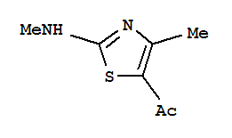 1-(4-甲基-2-(甲氨基)噻唑-5-基)乙酮结构式