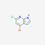 Structure of 1H-Pyrrolo[2,3-b]pyridine, 4-bromo-6-chloro-