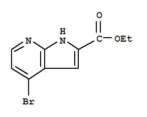 Structure of ethyl 4-bromo-1H-pyrrolo[2,3-b]pyridine-2-carboxylate