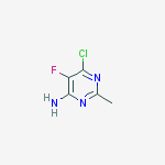 6-chloro-5-fluoro-2-methylpyrimidin-4-amine结构式