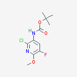 tert-Butyl (2-chloro-5-fluoro-6-methoxypyridin-3-yl)carbamate结构式
